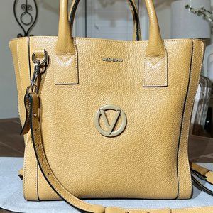 VALENTINO BY MARIO VALENTINO Charmont Pebbled Leather Convertible Tote